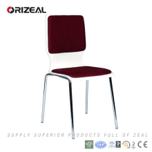 Chaise en métal moderne en gros en bois dinant des chaises de chrome OZ-1054